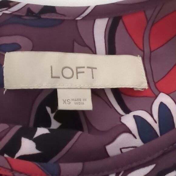 Loft Purple Flutter Sleeve Blouse - Picture 4 of 5